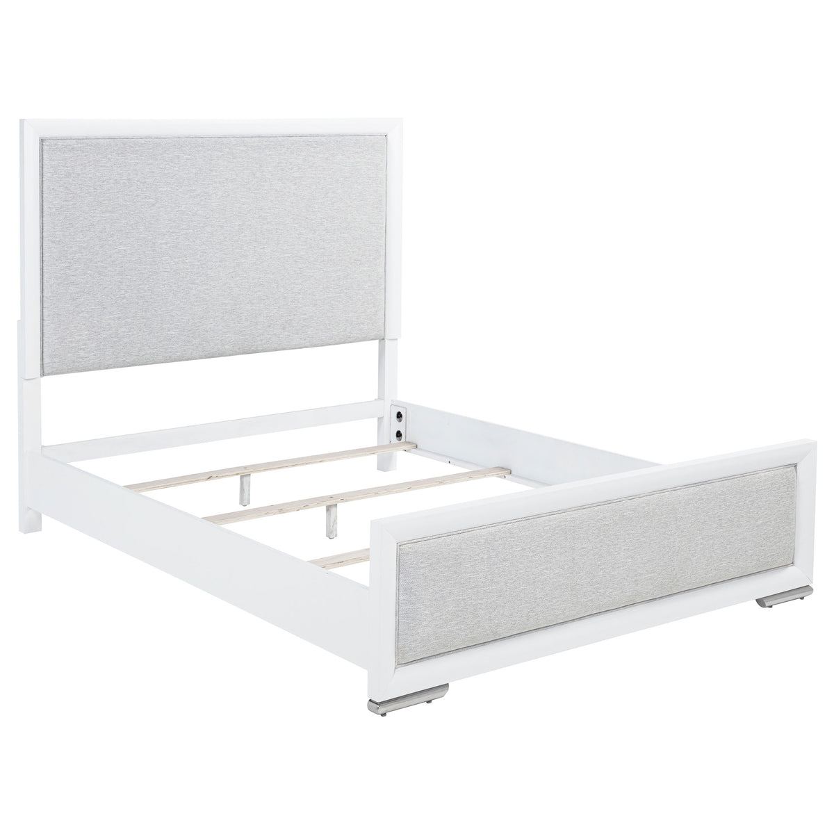 Best Furniture Outlet - Coaster - Gracemont 57-inch Queen Panel Bed Grey and White - 225071Q