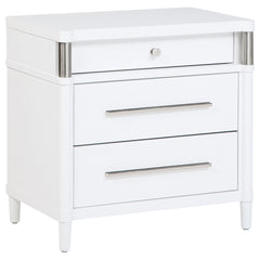 Best Furniture Outlet - Coaster - Gracemont 3-drawer Bedroom Nightstand Bedside Table White - 225072