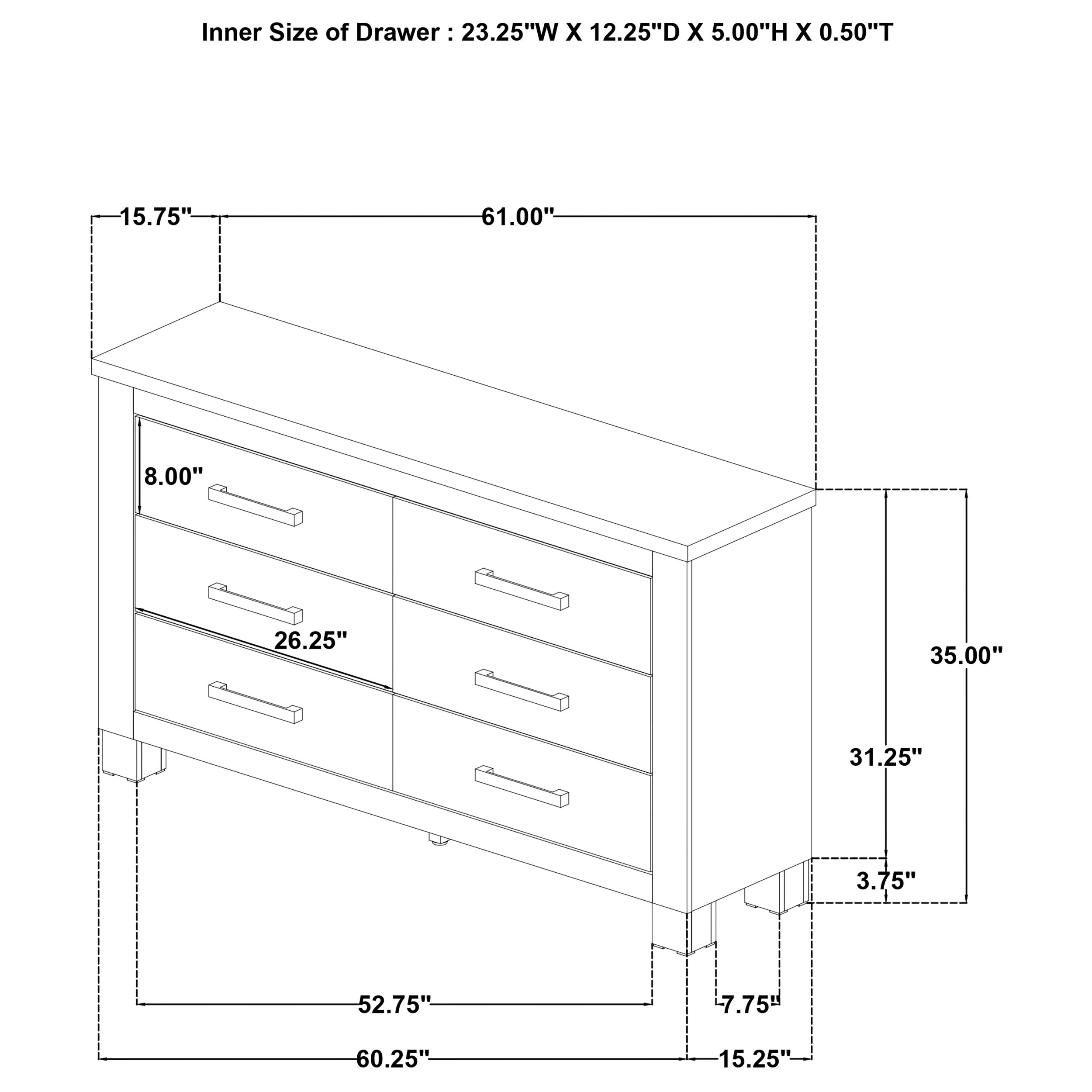 Oakglen 5-piece Eastern King Bedroom Set Weathered Oak