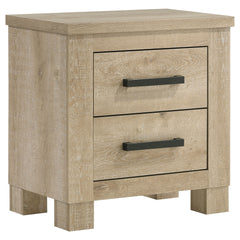 Best Furniture Outlet - Coaster - Oakglen 2-drawer Nightstand Bedside Table Weathered Oak - 225102