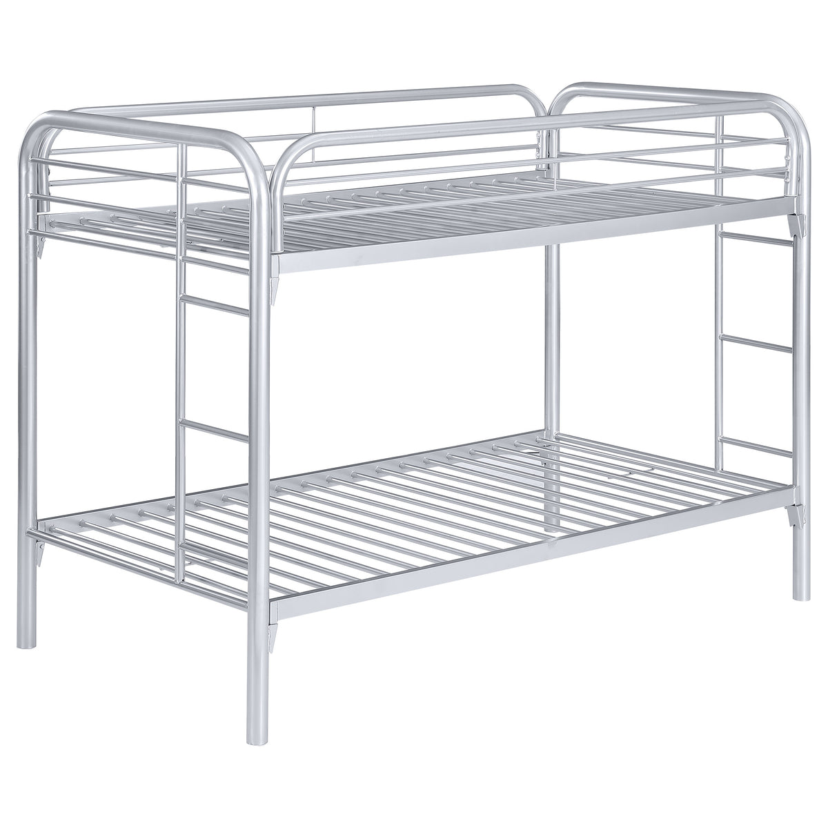 Best Furniture Outlet - Coaster - Morgan Metal Twin Over Twin Bunk Bed Silver - 2256V