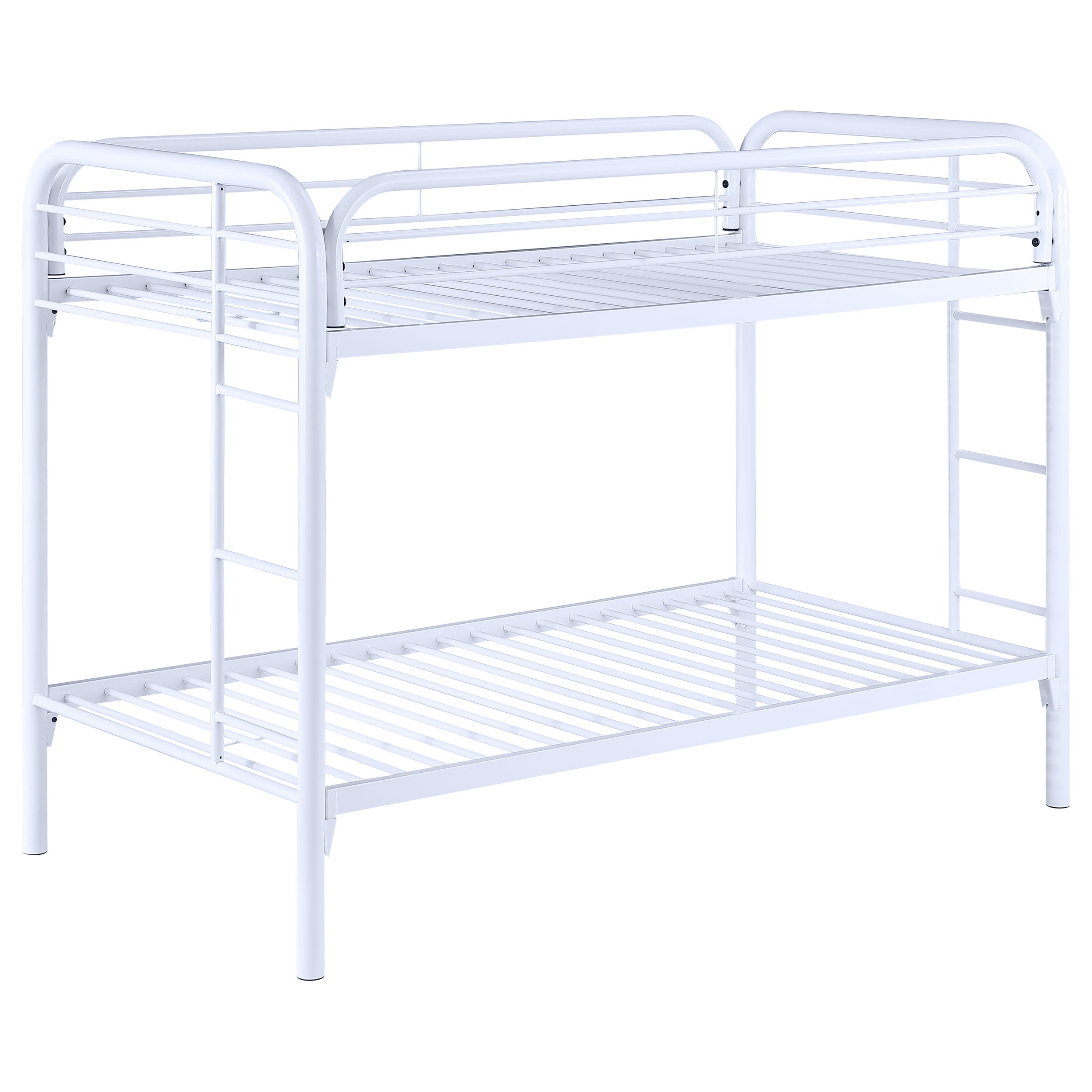 Best Furniture Outlet - Coaster - Morgan Metal Twin Over Twin Bunk Bed White - 2256W