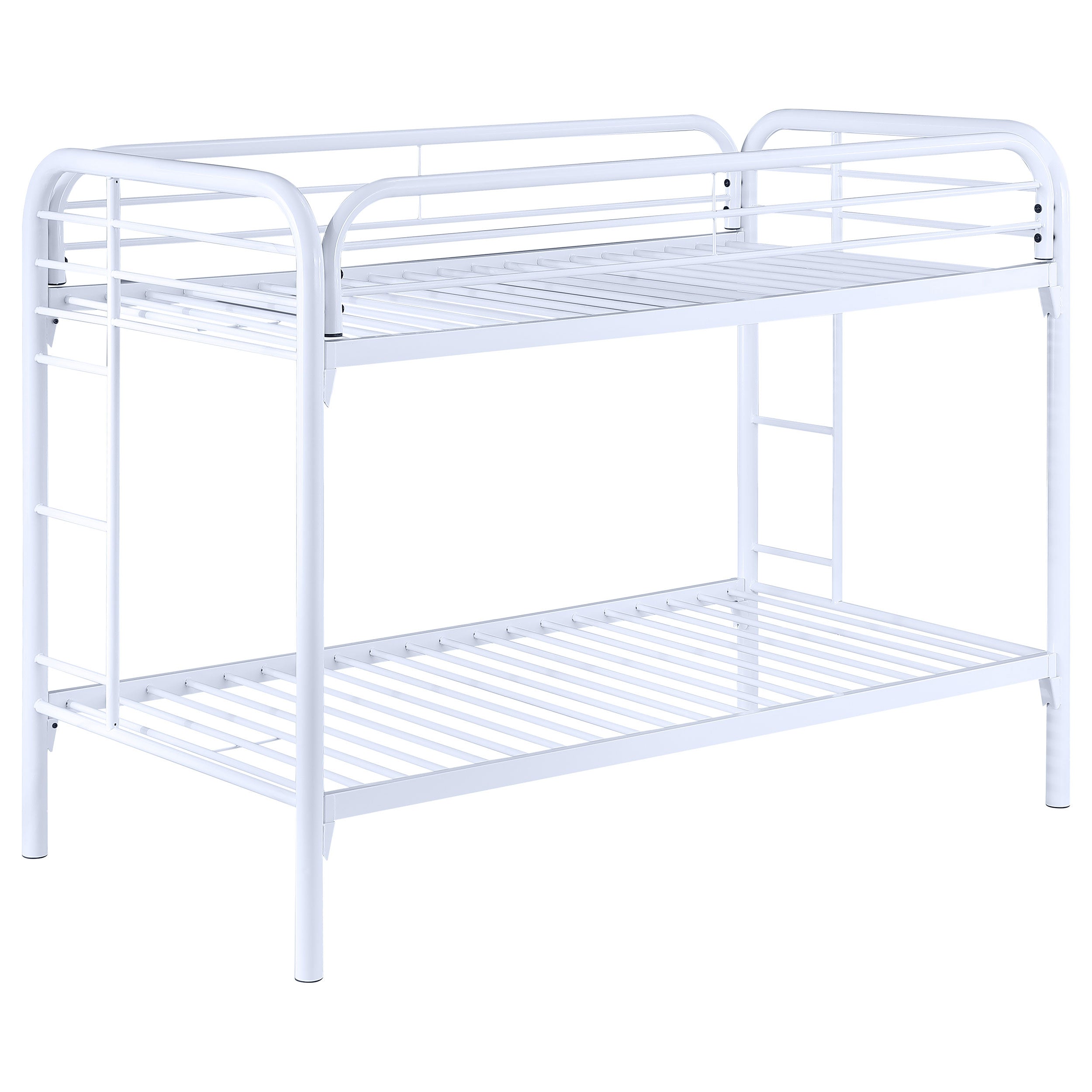 Morgan Metal Twin Over Twin Bunk Bed White