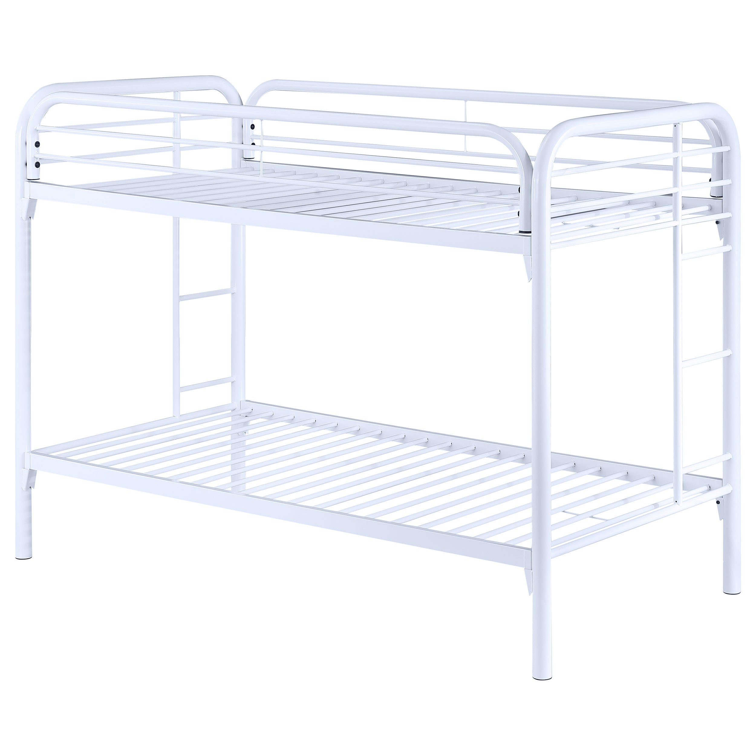 Morgan Metal Twin Over Twin Bunk Bed White