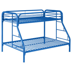 Best Furniture Outlet - Coaster - Morgan Metal Twin Over Full Bunk Bed Blue - 2258B