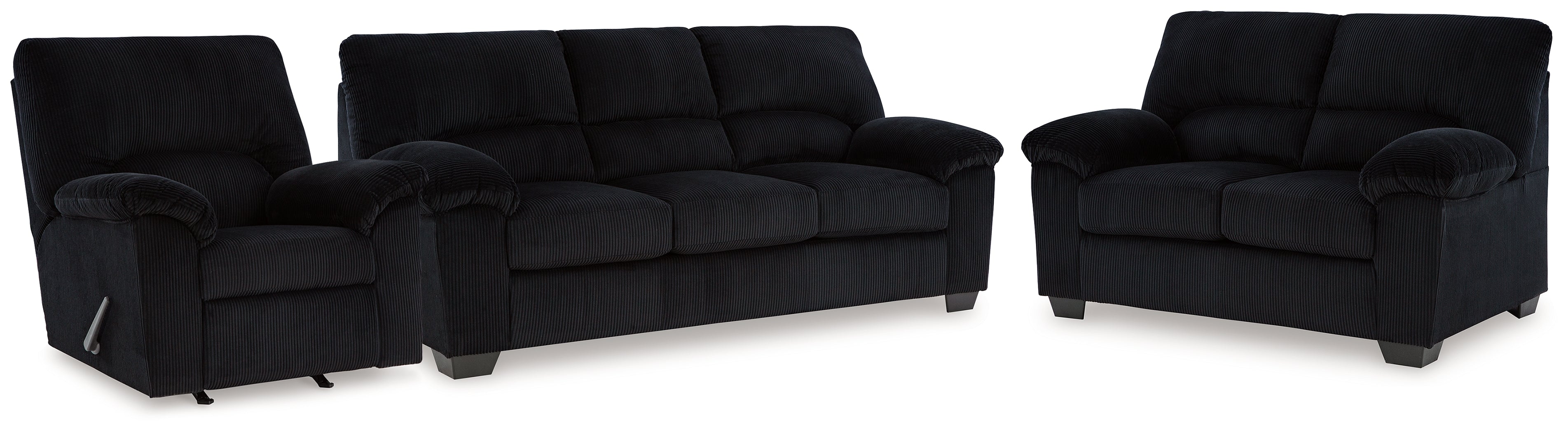 Best Furniture Outlet - Ashley Furniture - SimpleJoy Sofa, Loveseat and Recliner - Sofa, Loveseat and Recliner - 24204U2