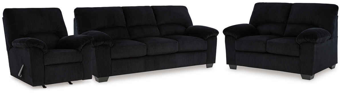 Best Furniture Outlet - Ashley Furniture - SimpleJoy Sofa, Loveseat and Recliner - Sofa, Loveseat and Recliner - 24204U2