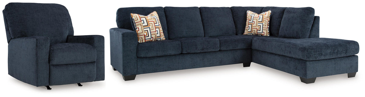 Best Furniture Outlet - Ashley Furniture - Aviemore 2-Piece Sectional and Recliner - 2-Piece Sectional and Recliner - 24303U6