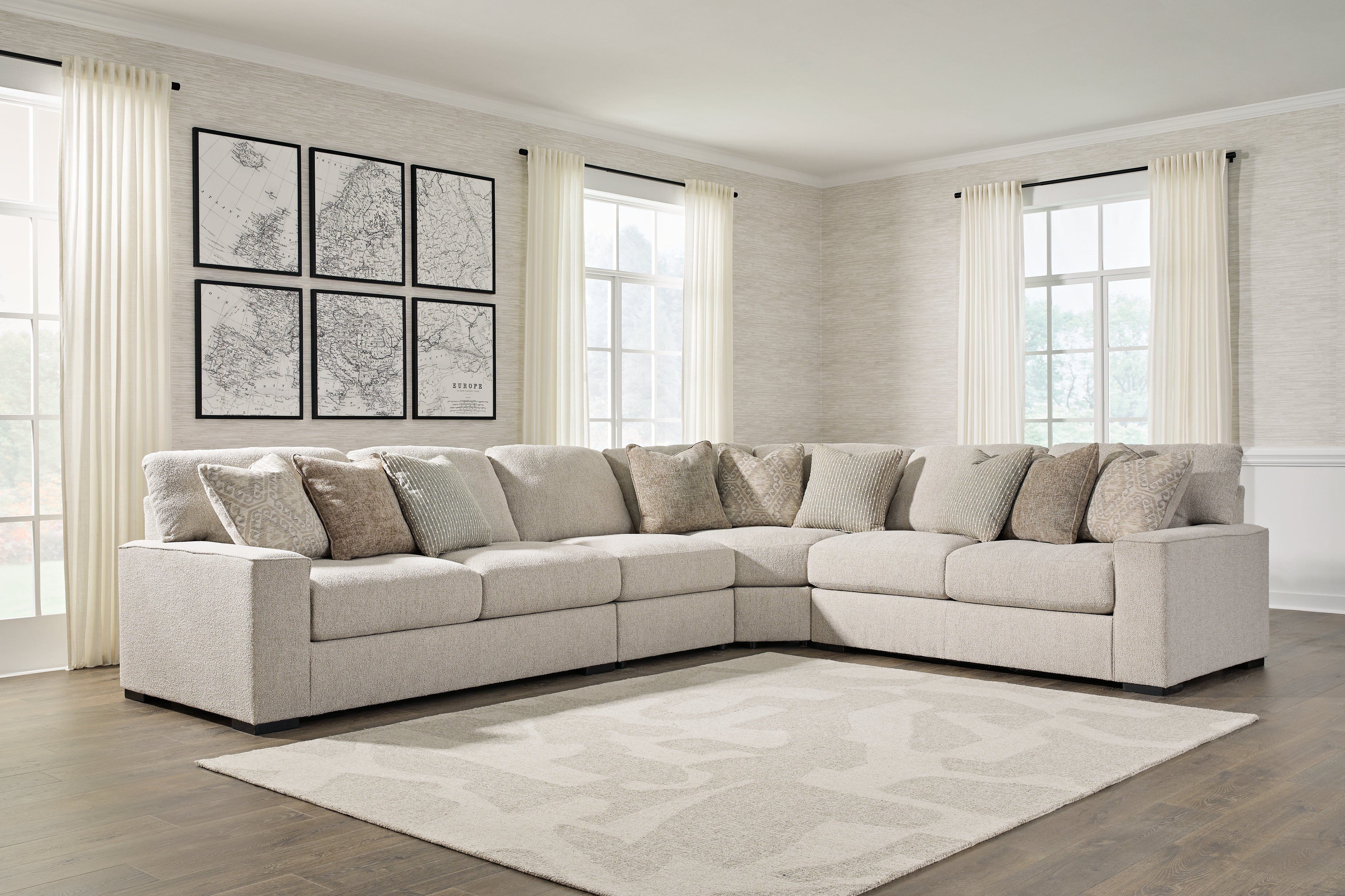 Best Furniture Outlet - Ashley Furniture - Ballyton Sectional - RAF 4-Piece Sectional / Sand - 25102S2