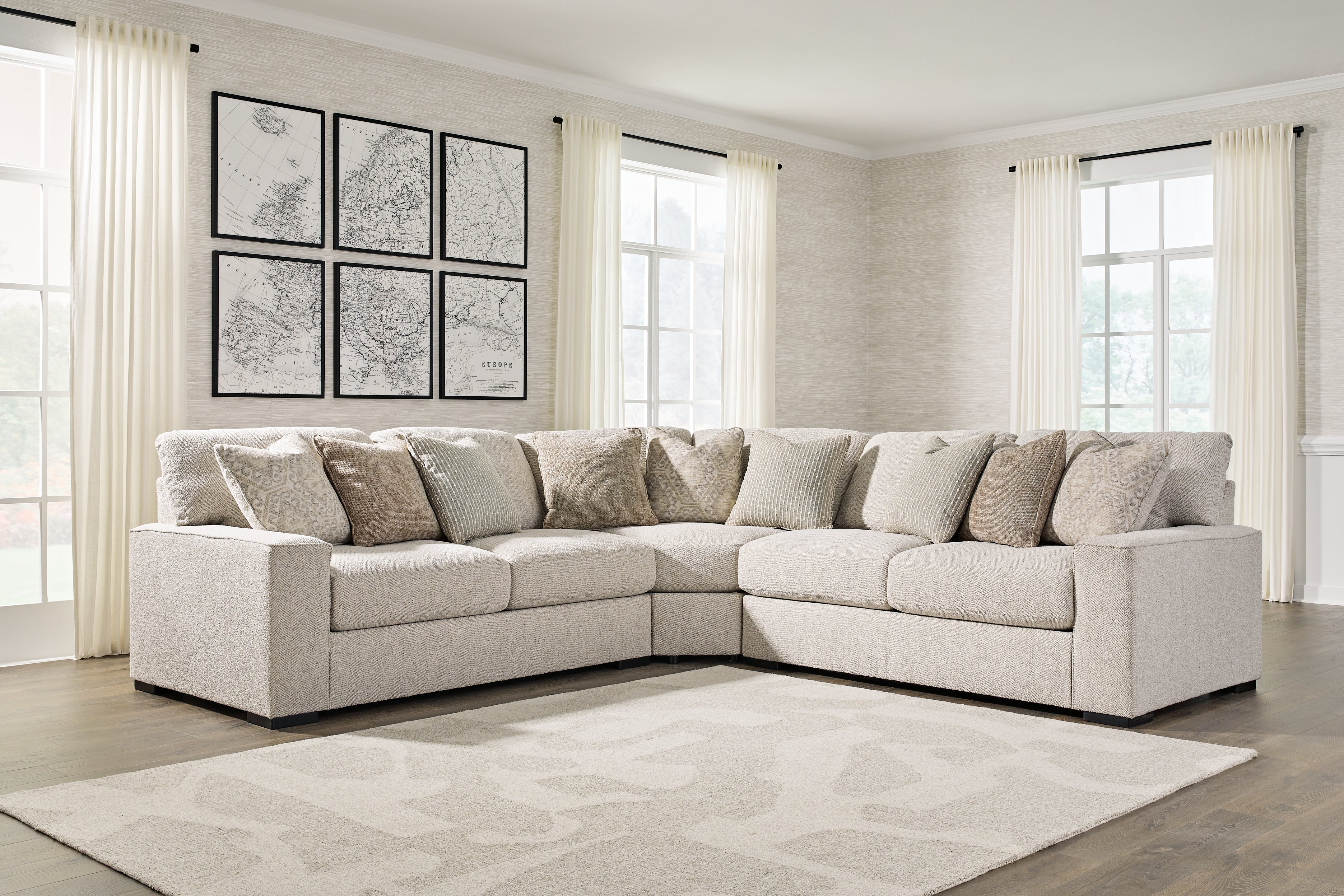 Best Furniture Outlet - Ashley Furniture - Ballyton Sectional - RAF 3-Piece Sectional / Sand - 25102S1