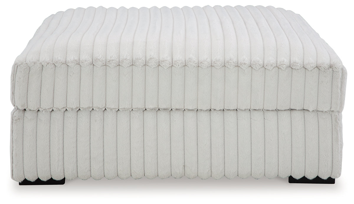 Best Furniture Outlet - Ashley Furniture - Stupendous 4-Piece Sectional and Oversized Accent Ottoman - 4-Piece Sectional and Oversized Accent Ottoman / Alloy - 25903U3