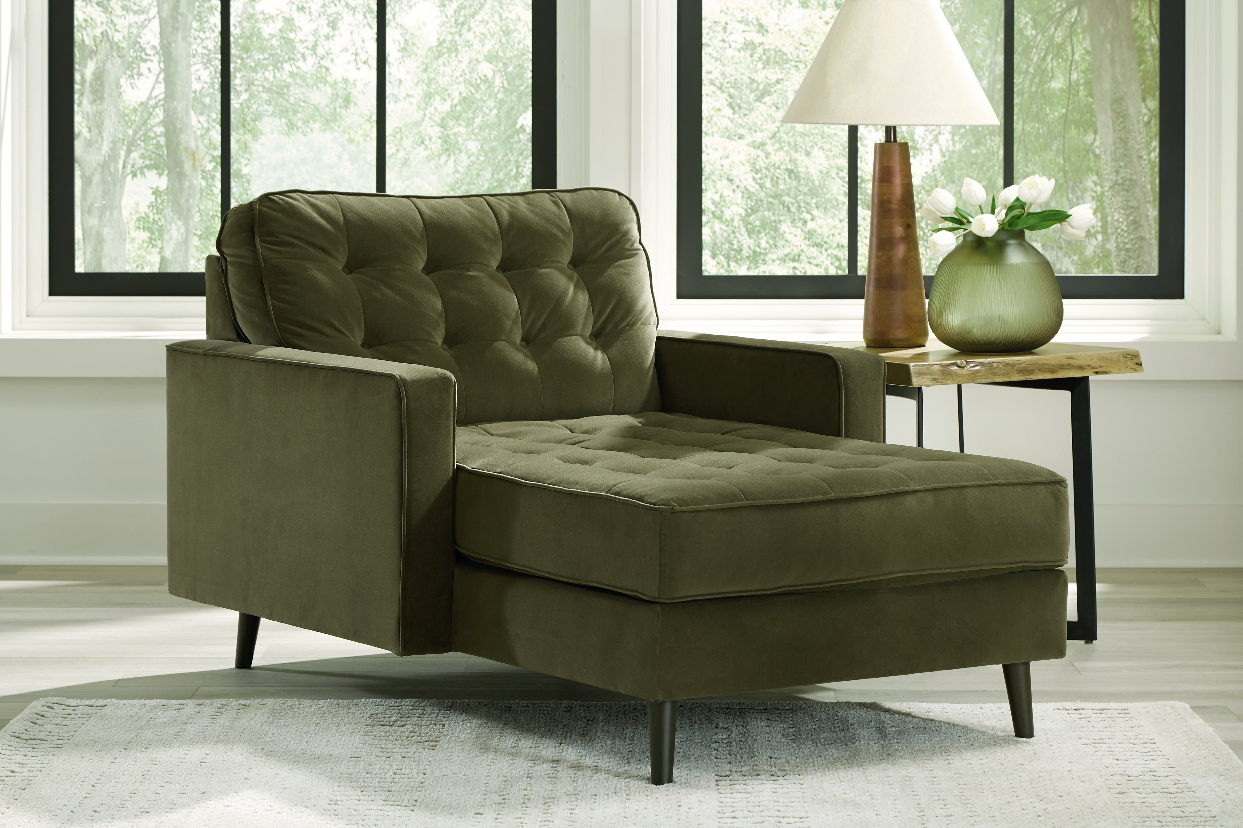 Best Furniture Outlet - Ashley Furniture - Reveon Lakes Living Room - Chaise / Olive - 2640415