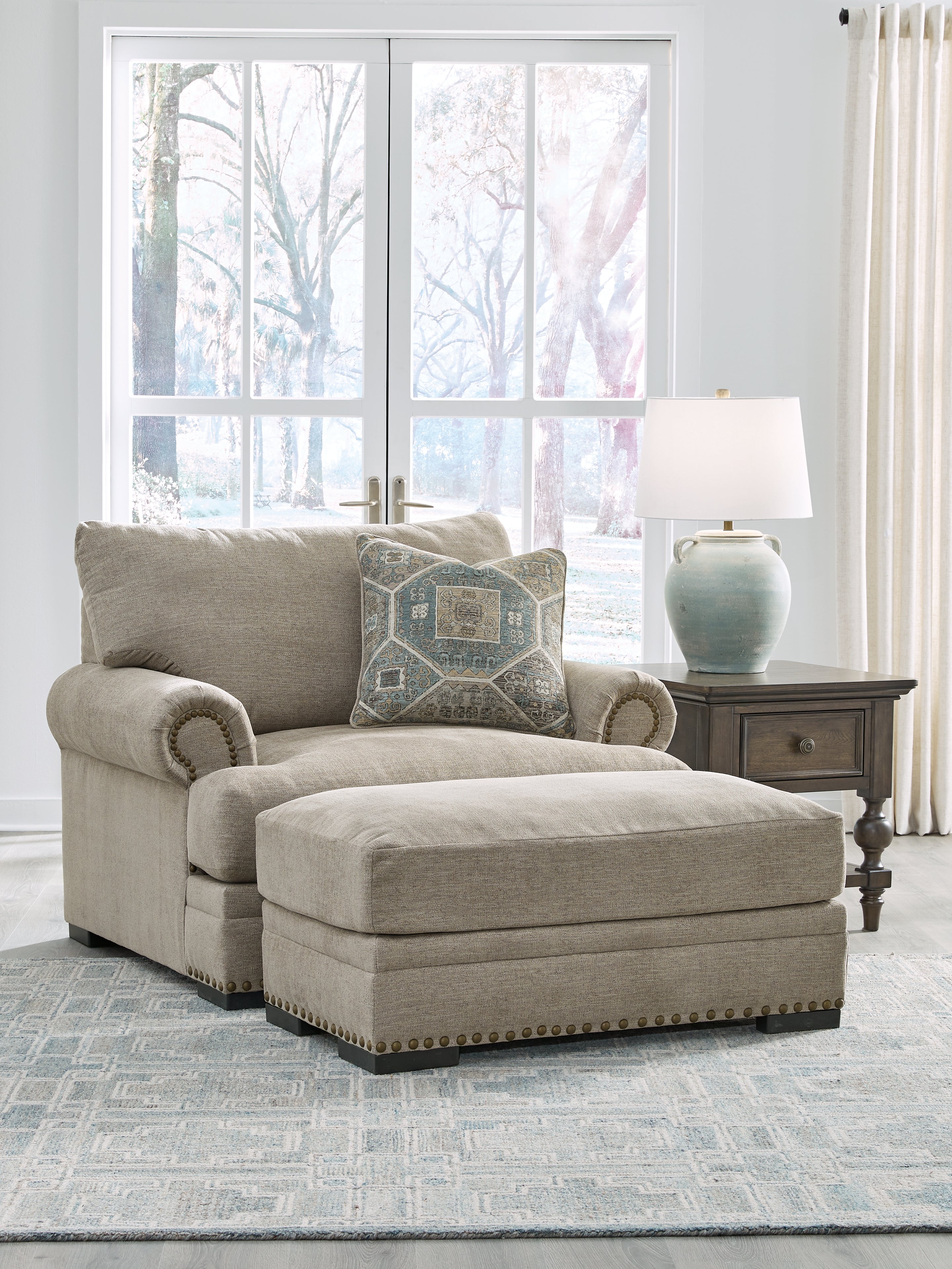Best Furniture Outlet - Ashley Furniture - Galemore Oversized Chair and Ottoman - Oversized Chair and Ottoman - 27004U1
