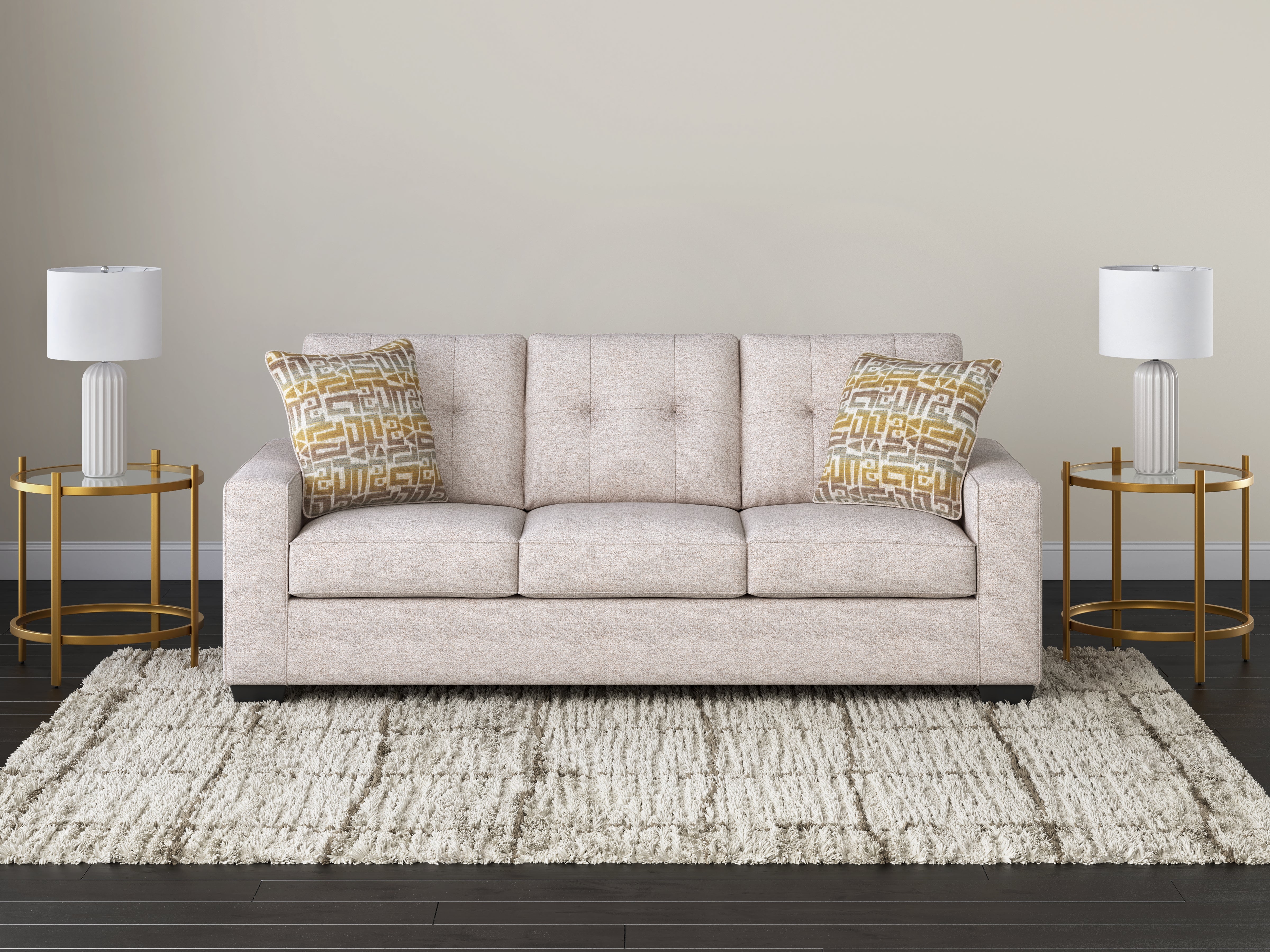 Best Furniture Outlet - Ashley Furniture - Larimer Living Room - Queen Sofa Sleeper / Stone - PC2920339