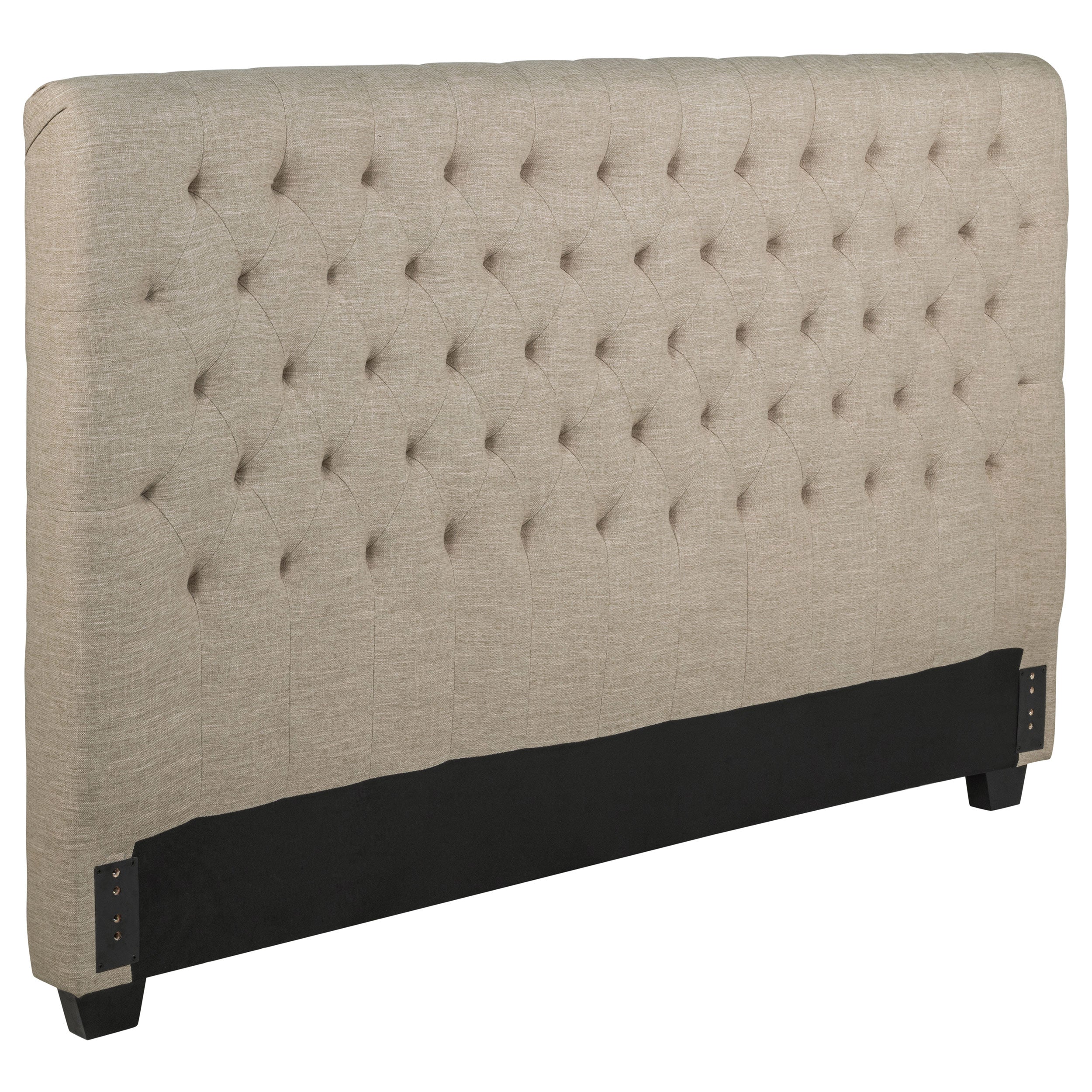 Best Furniture Outlet - Coaster - Chloe Upholstered Eastern King Panel Headboard Oatmeal - 300007KEB1