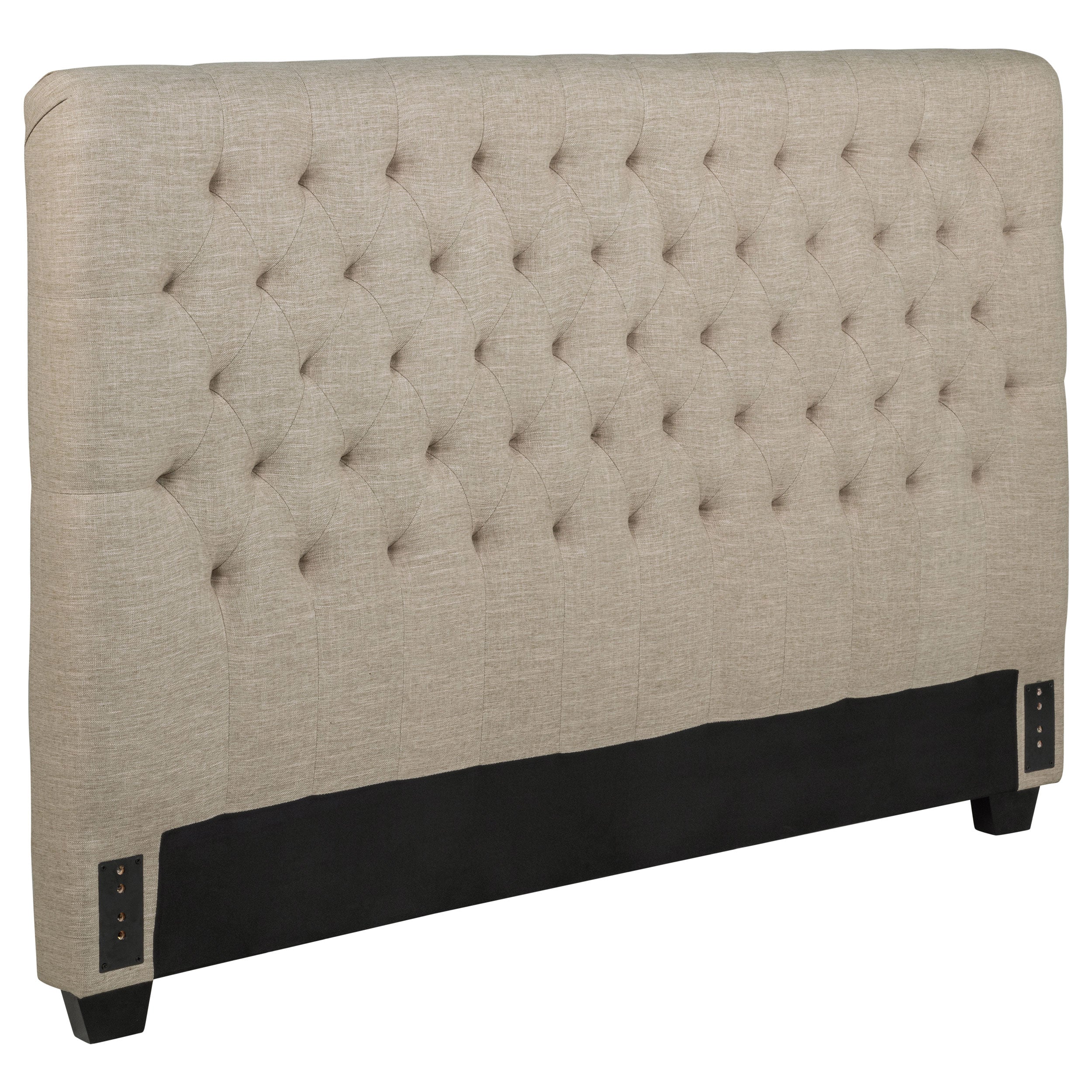 Best Furniture Outlet - Coaster - Chloe Upholstered California King Panel Headboard Oatmeal - 300007KWB1