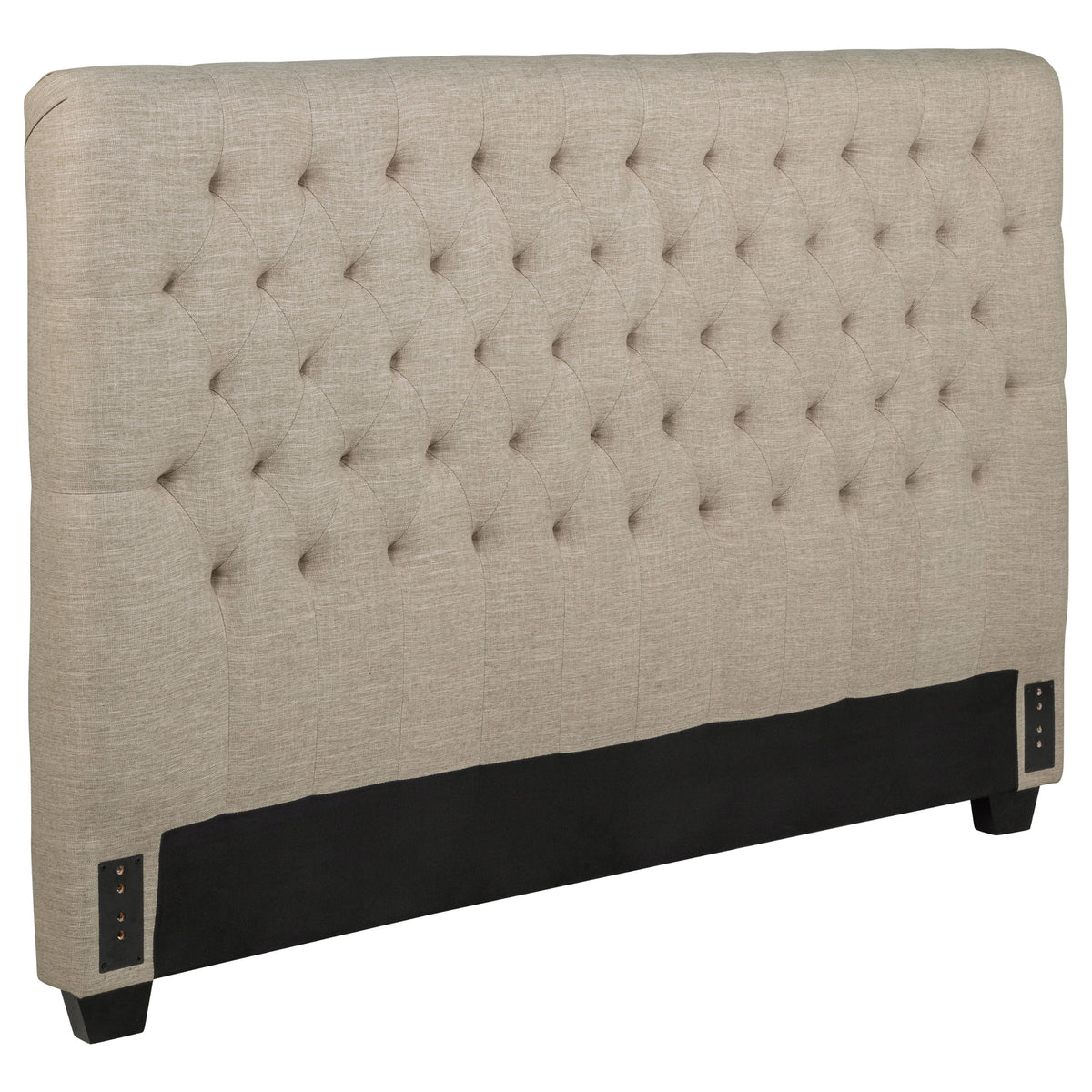 Best Furniture Outlet - Coaster - Chloe Upholstered California King Panel Headboard Oatmeal - 300007KWB1