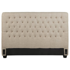 Best Furniture Outlet - Coaster - Chloe Upholstered Queen Panel Headboard Oatmeal - 300007QB1