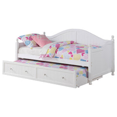 Best Furniture Outlet - Coaster - Julie Ann Wood Twin Daybed with Trundle White - 300053