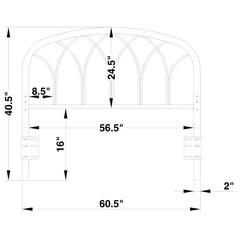 Anderson Metal Queen or Full Open Frame Headboard Black