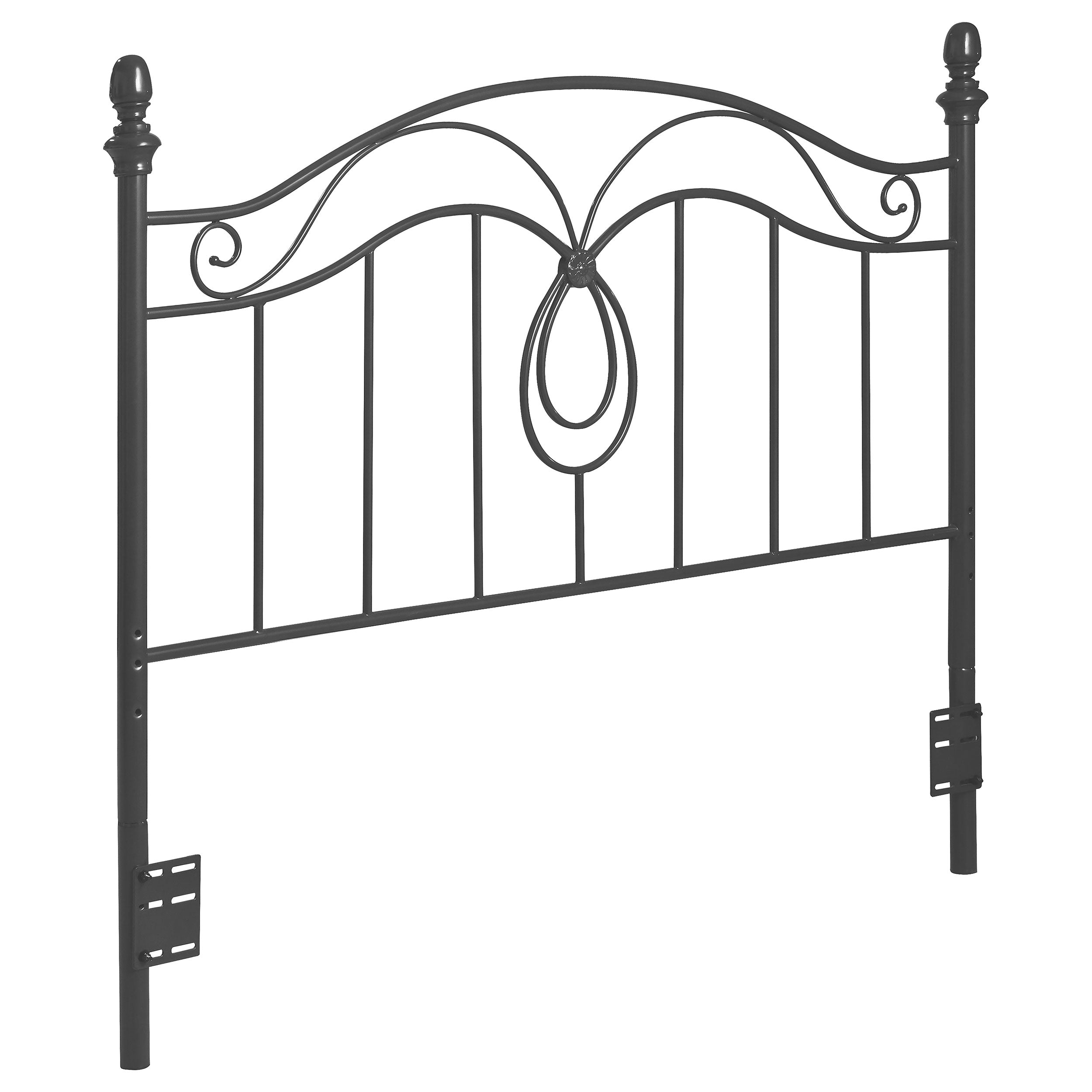 Best Furniture Outlet - Coaster - Evan Metal Queen or Full Open Frame Headboard Dark Grey - 300197Q