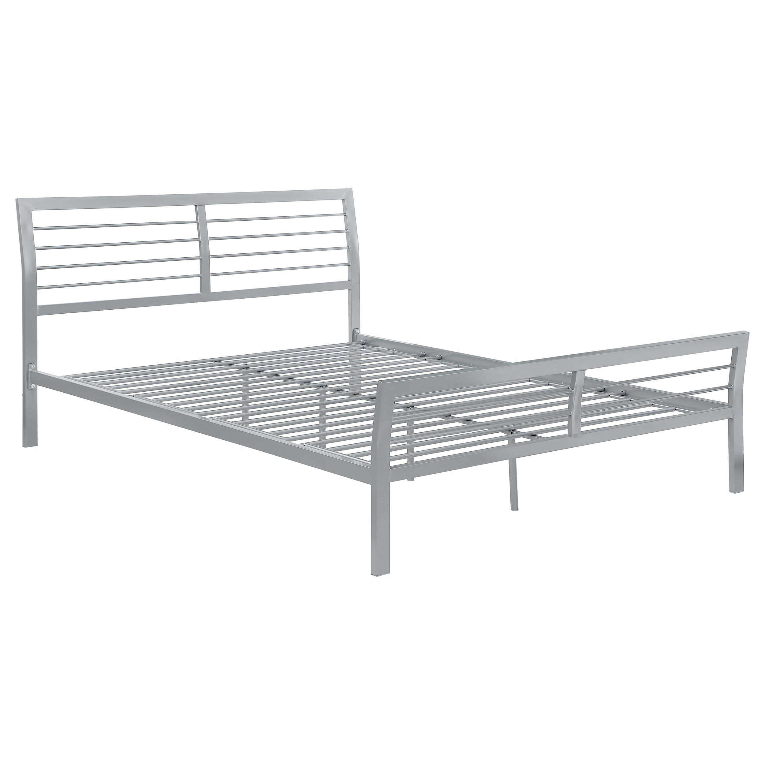 Best Furniture Outlet - Coaster - Cooper Metal Queen Open Frame Bed Silver - 300201Q
