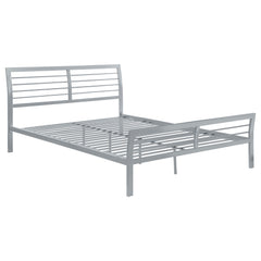 Best Furniture Outlet - Coaster - Cooper Metal Queen Open Frame Bed Silver - 300201Q