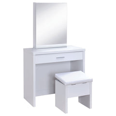 Best Furniture Outlet - Coaster - Harvey Vanity Set with Lift-Top Stool White - 300290