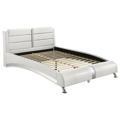 Best Furniture Outlet - Coaster - Jeremaine Upholstered Queen Sleigh Bed White - 300345Q