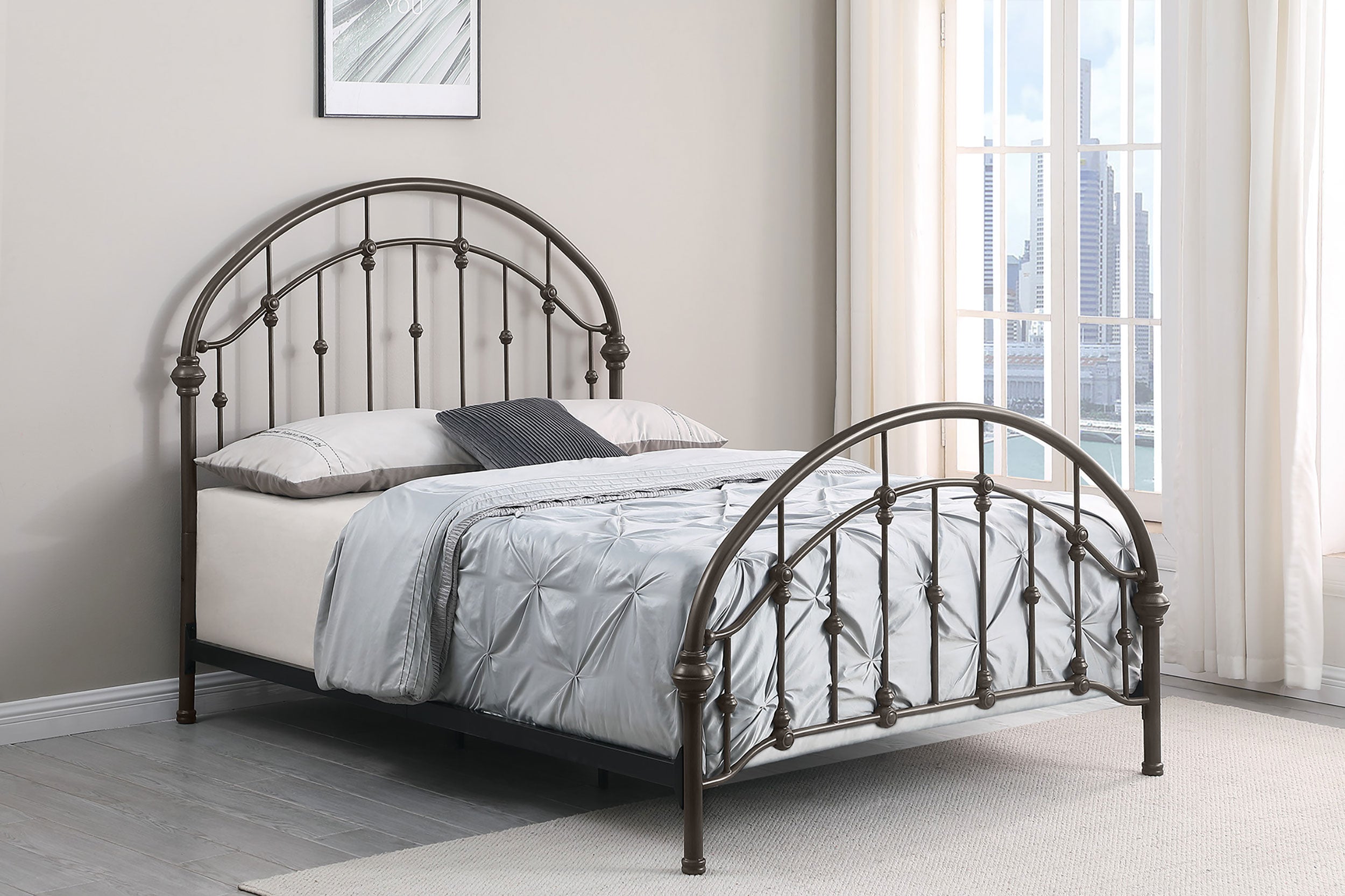 Rowan Metal Full Open Frame Bed Dark Bronze