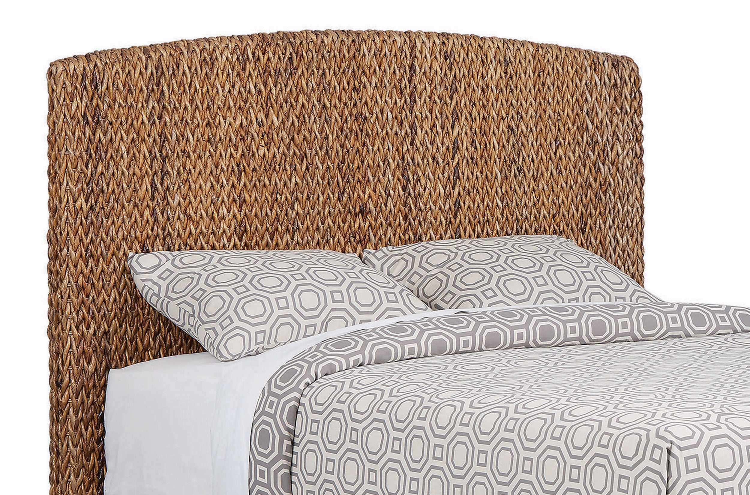 Best Furniture Outlet - Coaster - Laughton Woven Banana Leaf California King Headboard Amber - 300501KWB1