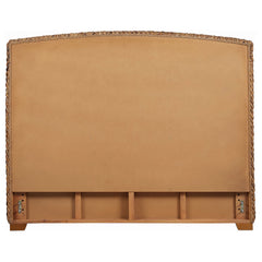 Laughton Woven Banana Leaf Queen Panel Headboard Amber