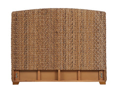 Laughton Woven Banana Leaf Queen Panel Headboard Amber