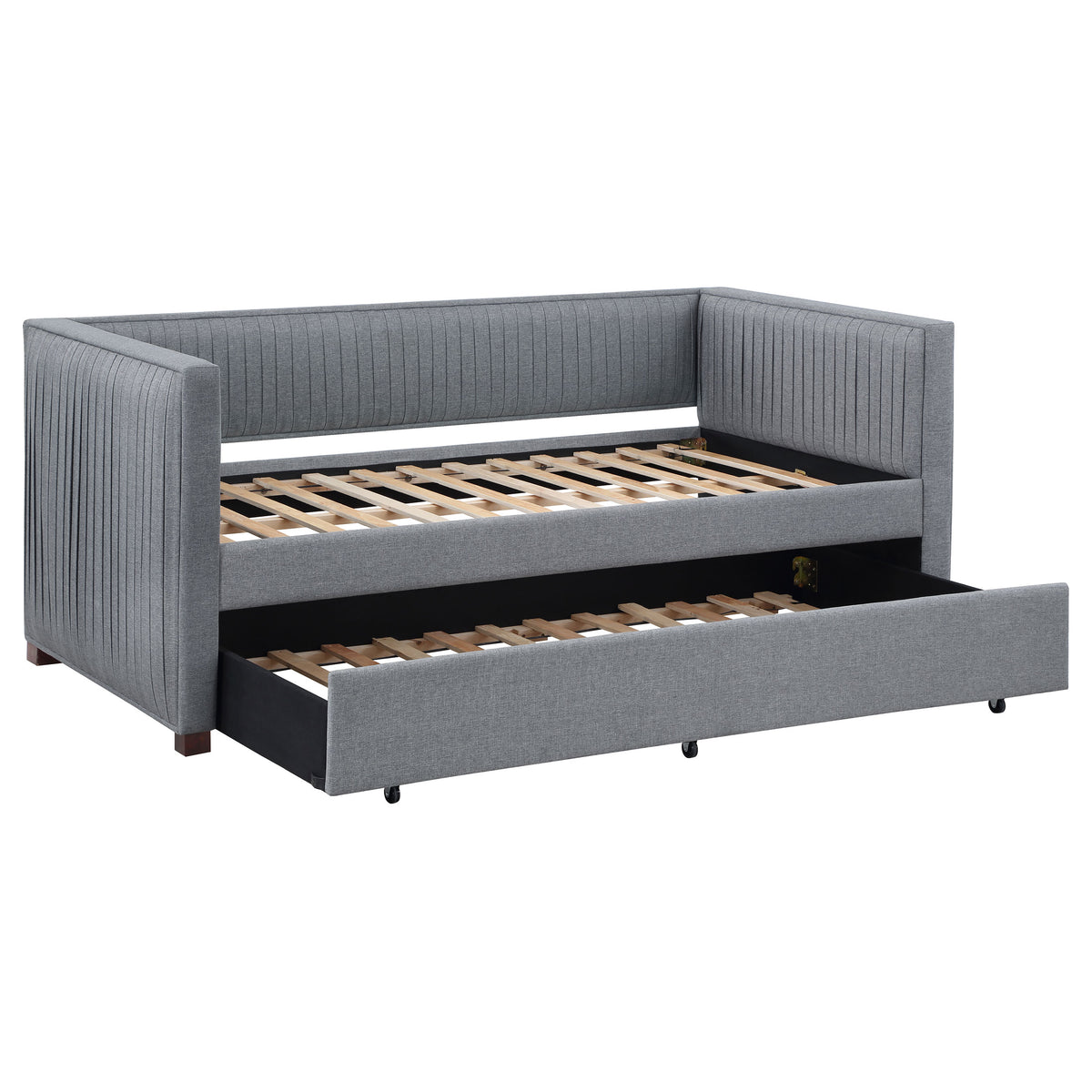 Best Furniture Outlet - Coaster - Brodie Upholstered Twin Daybed with Trundle Grey - 300554