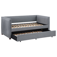 Best Furniture Outlet - Coaster - Brodie Upholstered Twin Daybed with Trundle Grey - 300554
