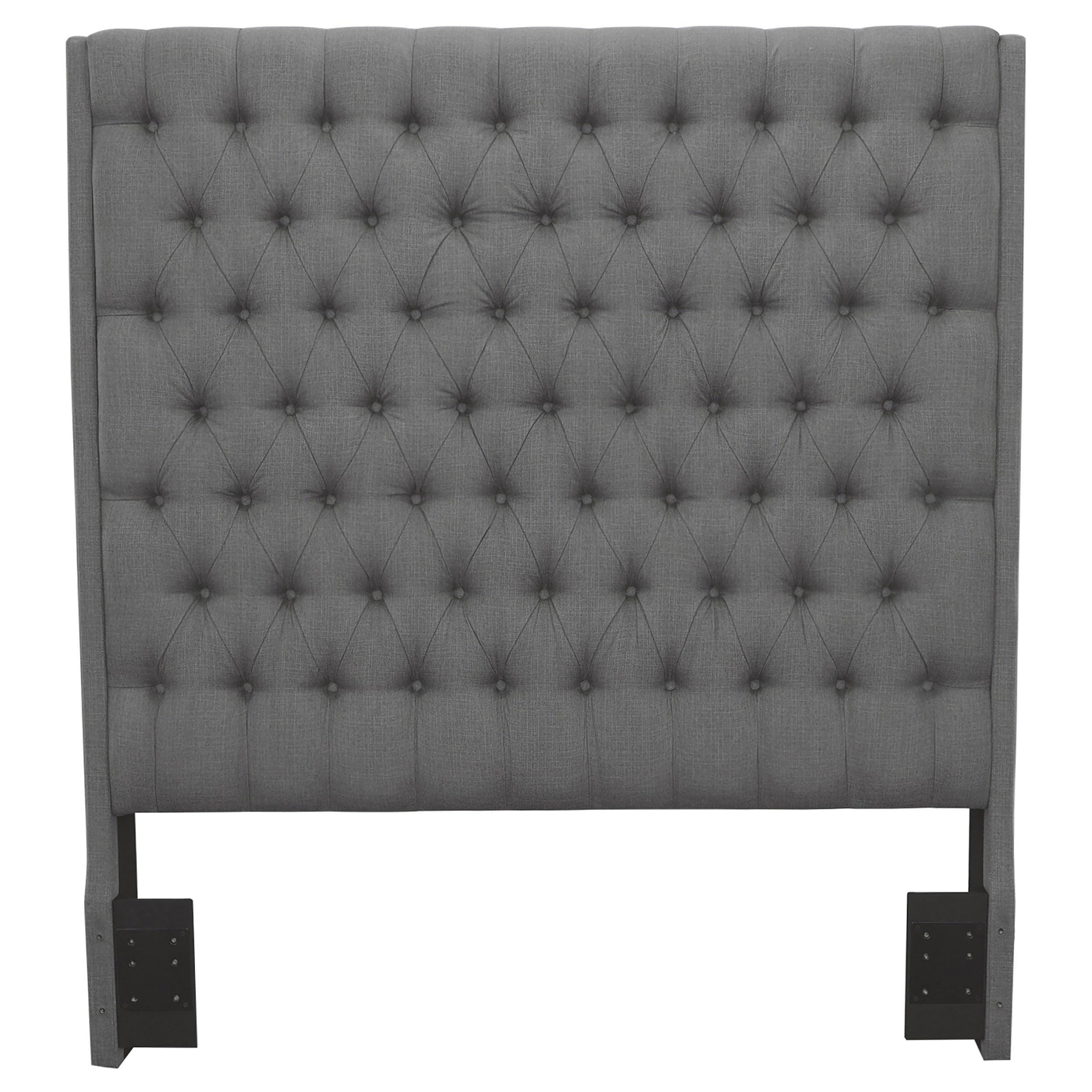 Camille Upholstered Queen Panel Headboard Grey