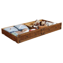 Best Furniture Outlet - Coaster - Oakdale Wood Storage Trundle Rustic Honey - 300676
