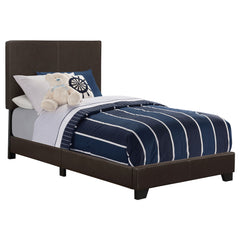 Best Furniture Outlet - Coaster - Dorian Faux Leather Upholstered Twin Panel Bed Brown - 300762T
