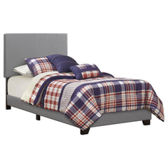 Best Furniture Outlet - Coaster - Dorian Faux Leather Upholstered Twin Panel Bed Grey - 300763T