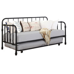 Best Furniture Outlet - Coaster - Marina Metal Twin Daybed with Trundle Black - 300765