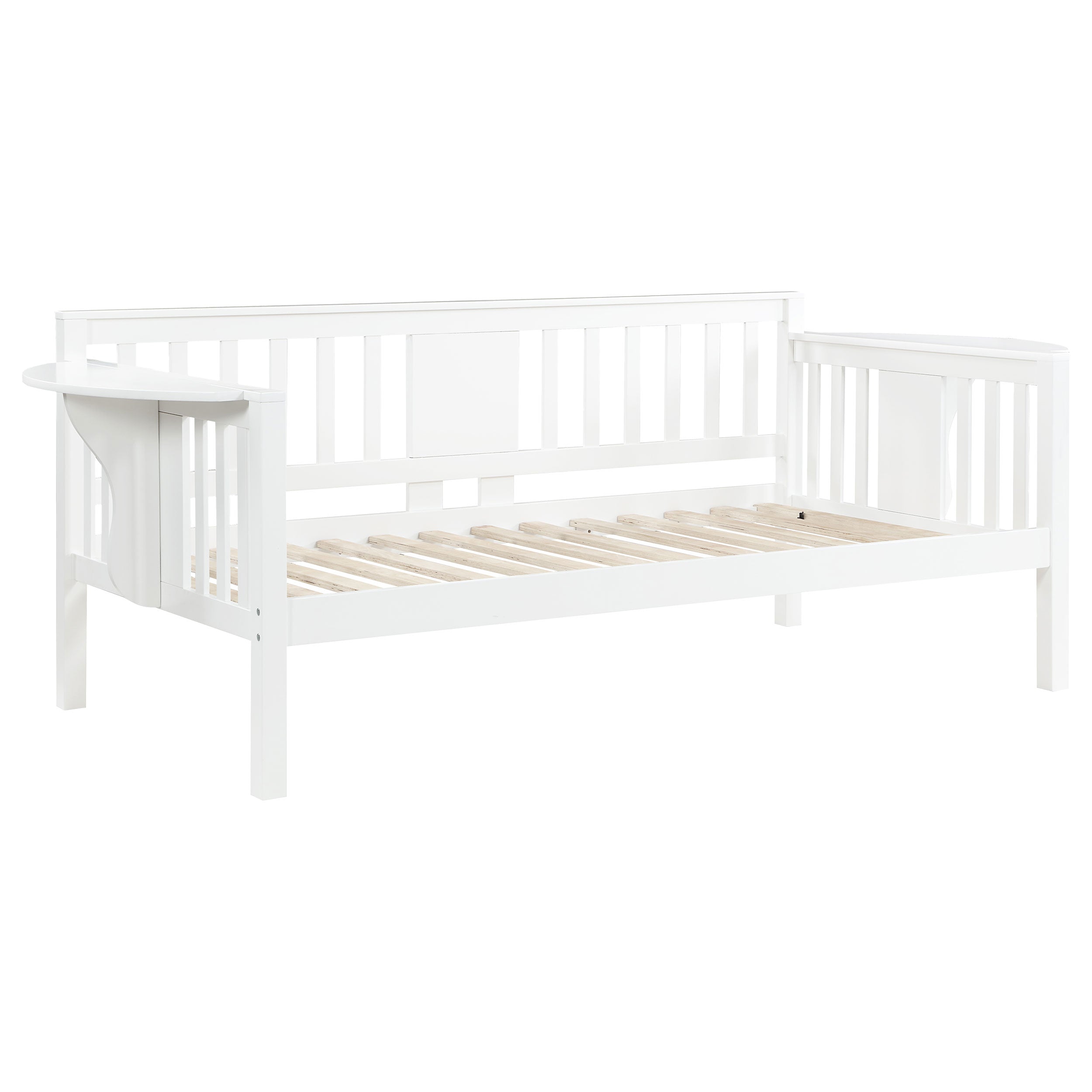 Best Furniture Outlet - Coaster - Bethany Wood Twin Daybed with Drop-down Tables White - 300837