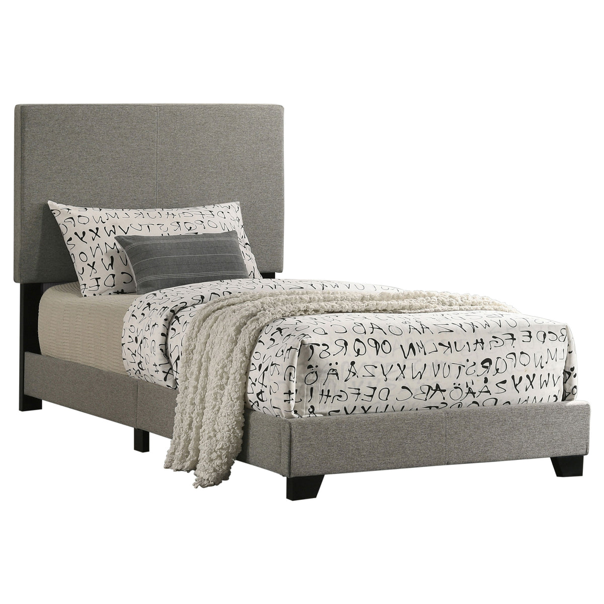 Best Furniture Outlet - Coaster - Dorian Fabric Upholstered Twin Panel Bed Taupe - 300851T