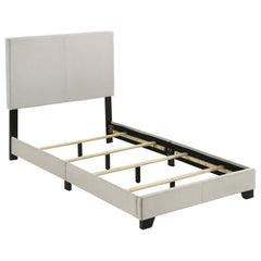 Best Furniture Outlet - Coaster - Dorian Fabric Upholstered Twin Panel Bed Cream - 300852T