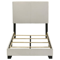Dorian Fabric Upholstered Twin Panel Bed Cream