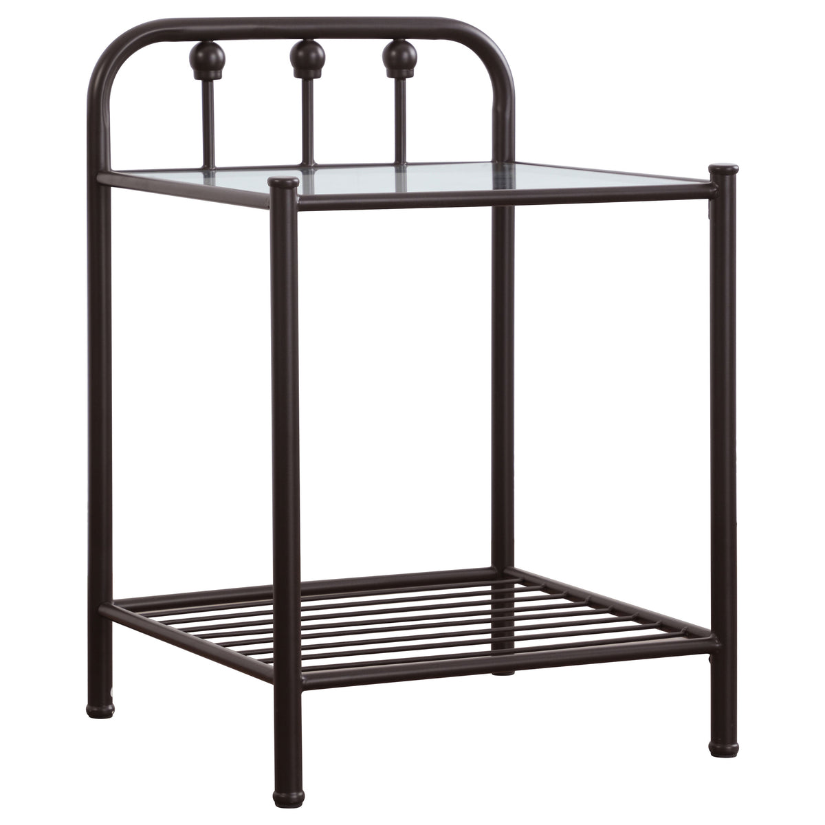 Best Furniture Outlet - Coaster - Livingston Metal 1-shelf Nightstand Dark Bronze - 301392