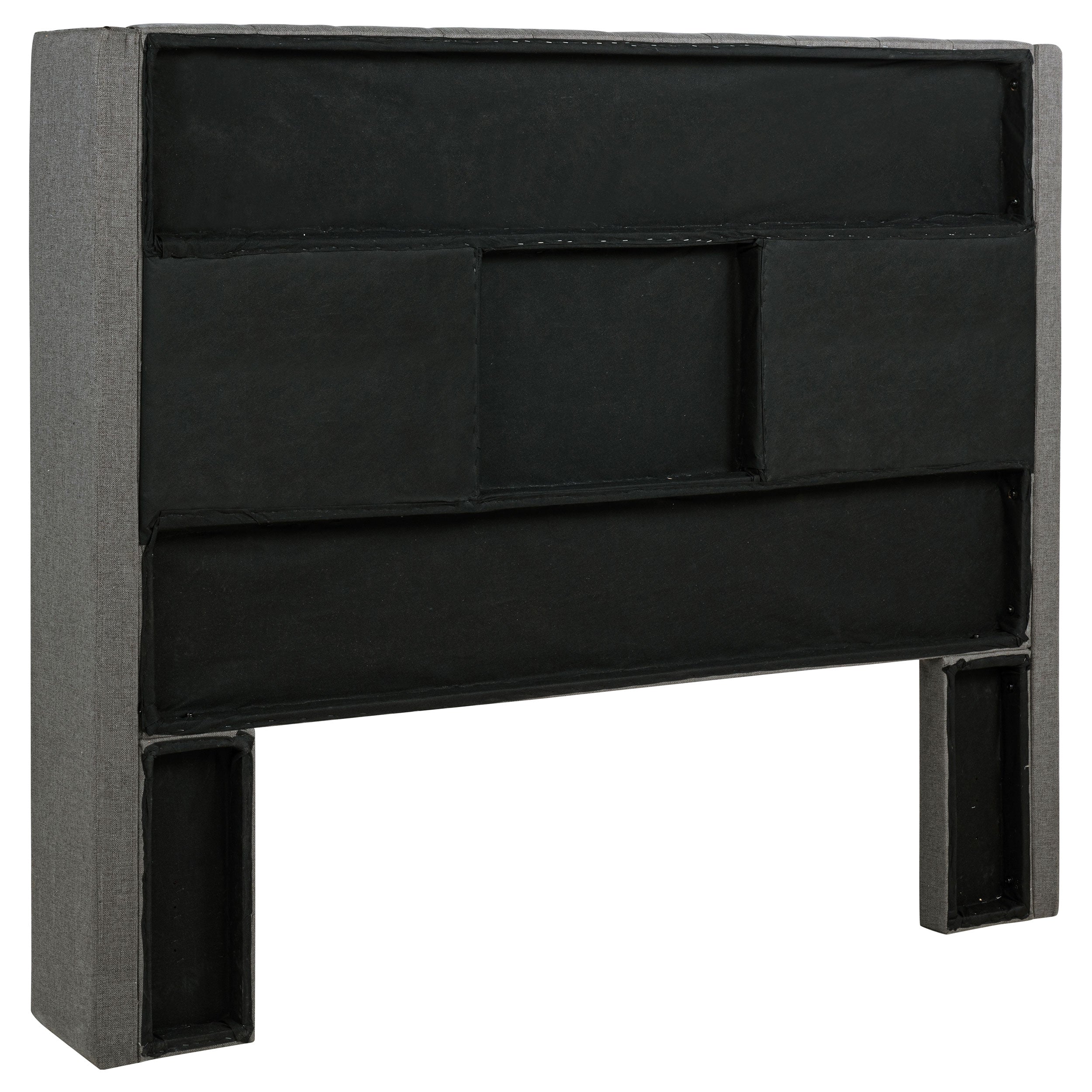 Bancroft Upholstered Eastern King Wingback Headboard Grey