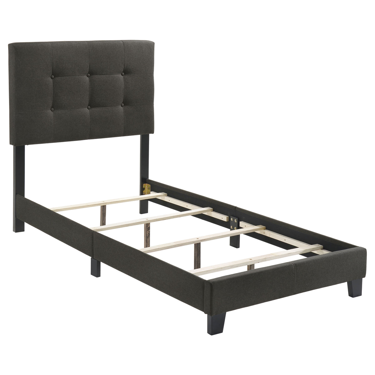 Best Furniture Outlet - Coaster - Mapes Upholstered Twin Panel Bed Charcoal - 305746T