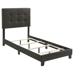 Best Furniture Outlet - Coaster - Mapes Upholstered Twin Panel Bed Charcoal - 305746T