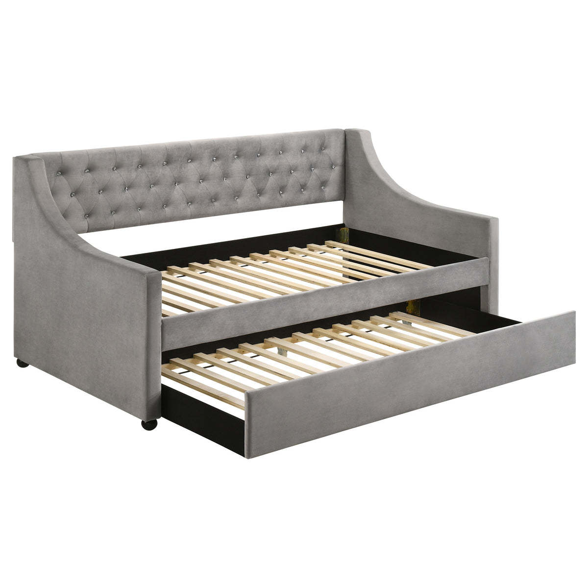 Best Furniture Outlet - Coaster - Chatsboro Upholstered Twin Daybed with Trundle Grey - 305883