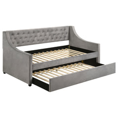 Best Furniture Outlet - Coaster - Chatsboro Upholstered Twin Daybed with Trundle Grey - 305883